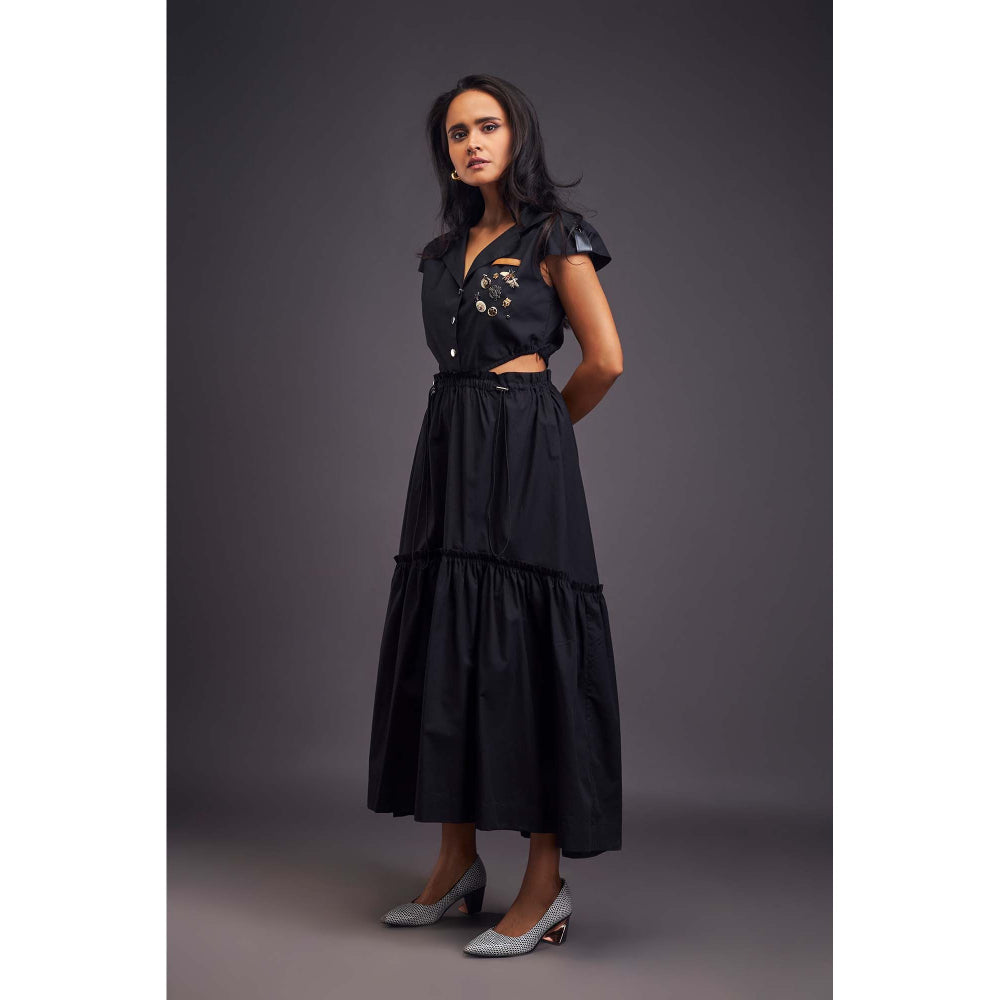 Deepika Arora Embellished/Sequined Black Dress