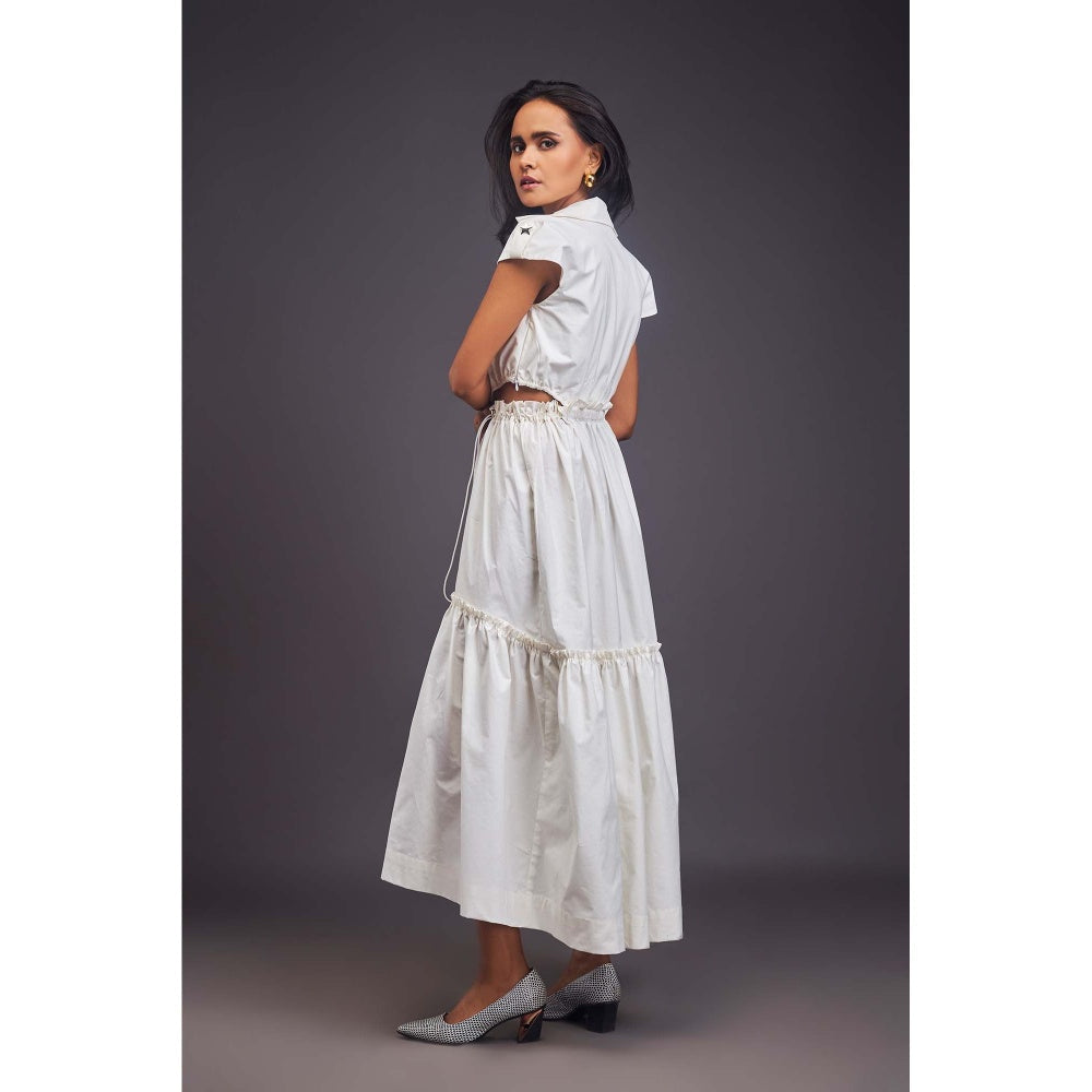 Deepika Arora Embellished/Sequined White Dress