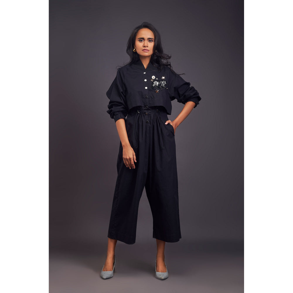 Deepika Arora Embellished/Sequined Black Jumpsuit