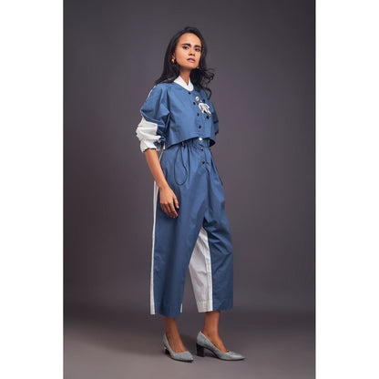 Deepika Arora Colo Block Blue Jumpsuit