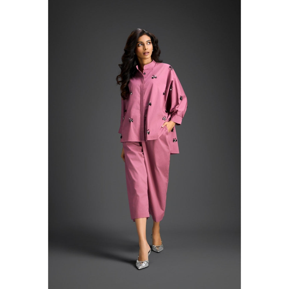 Deepika Arora Pink Embellished/Sequined Co-Ord (Set of 2)