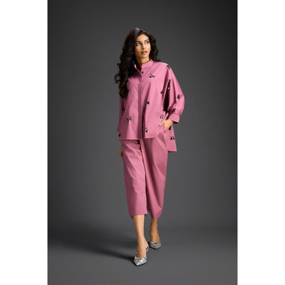 Deepika Arora Pink Embellished/Sequined Co-Ord (Set of 2)