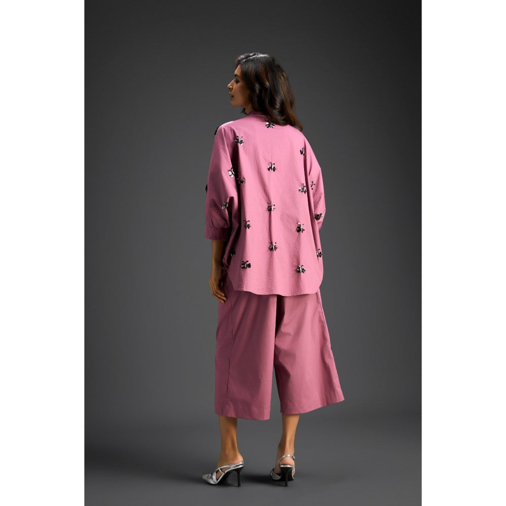 Deepika Arora Pink Embellished/Sequined Co-Ord (Set of 2)