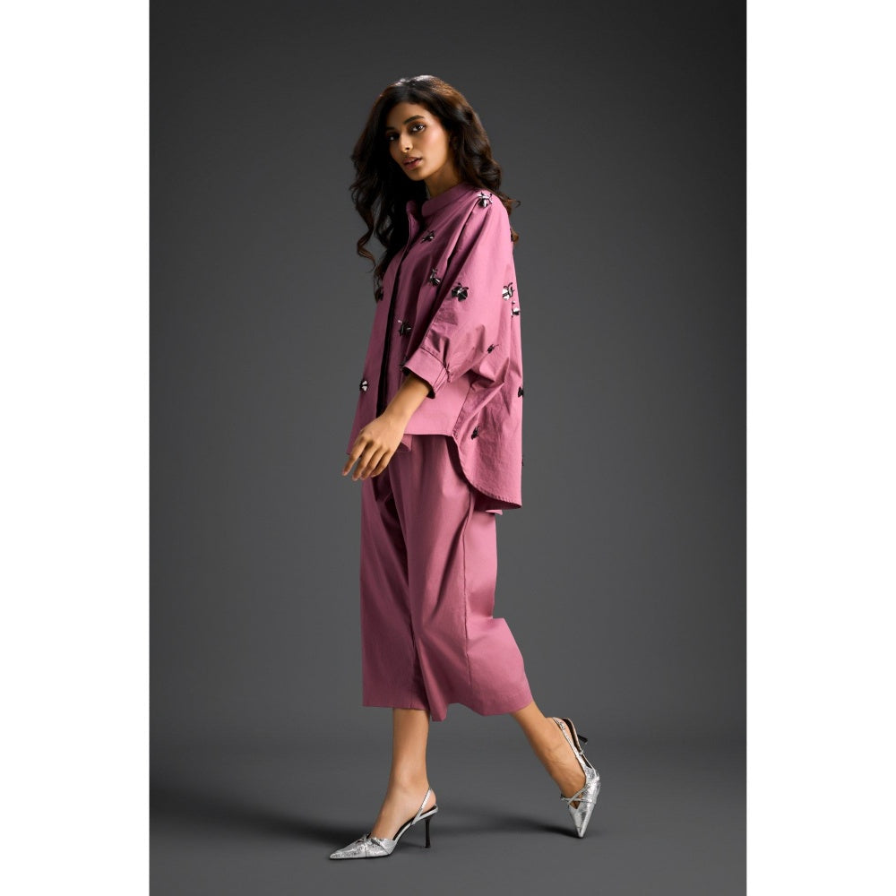 Deepika Arora Pink Embellished/Sequined Co-Ord (Set of 2)