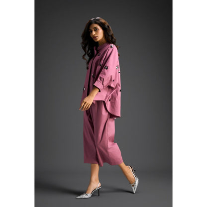 Deepika Arora Pink Embellished/Sequined Co-Ord (Set of 2)