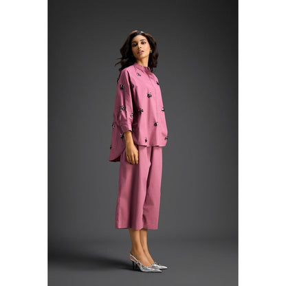 Deepika Arora Pink Embellished/Sequined Co-Ord (Set of 2)