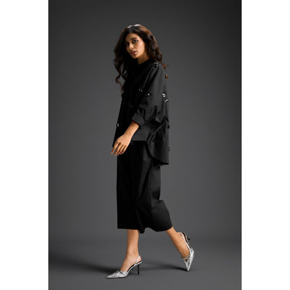 Deepika Arora Black Embellished/Sequined Co-Ord (Set of 2)