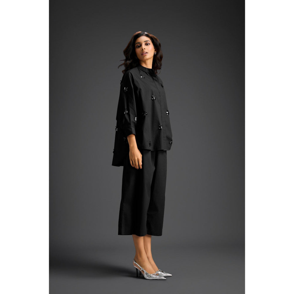 Deepika Arora Black Embellished/Sequined Co-Ord (Set of 2)