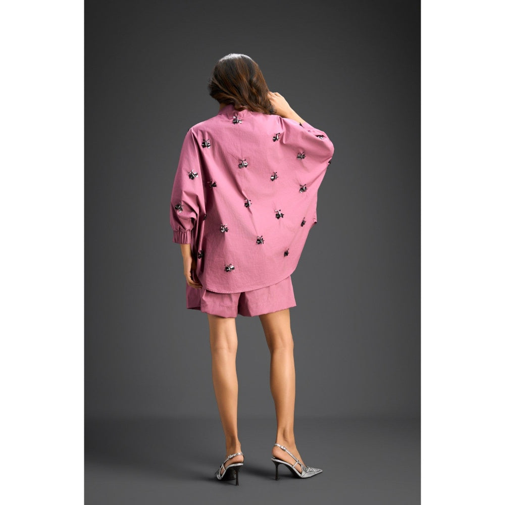 Deepika Arora Pink Embellished/Sequined Co-Ord (Set of 2)