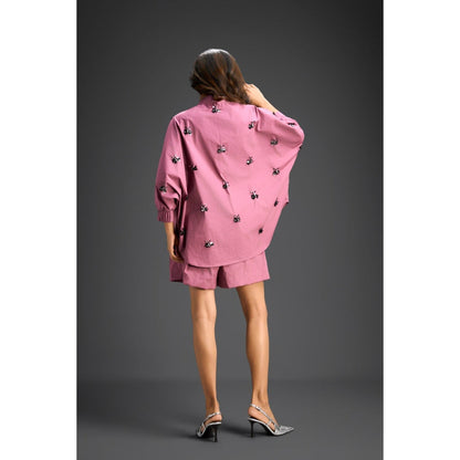 Deepika Arora Pink Embellished/Sequined Co-Ord (Set of 2)