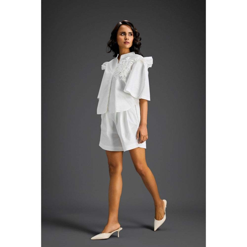 Deepika Arora White Embroidered Co-Ord (Set of 2)