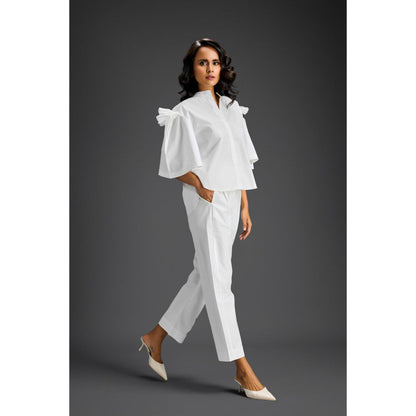 Deepika Arora White Embroidered Co-Ord (Set of 2)