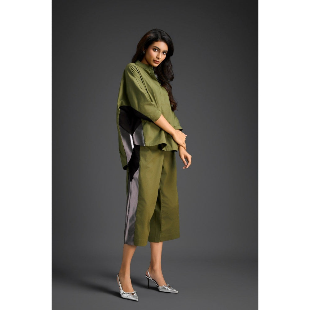 Deepika Arora Green Solid/Plain Co-Ord (Set of 2)