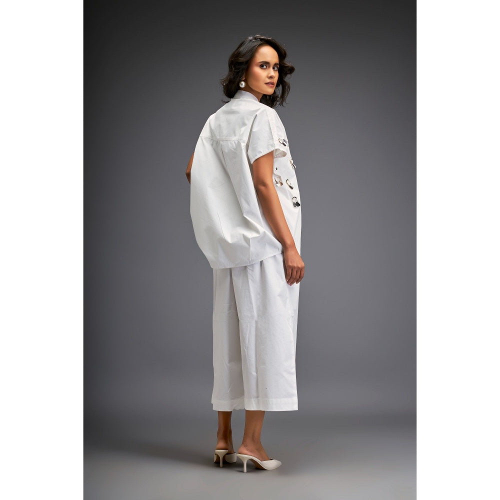 Deepika Arora White Embellished/Sequined Co-Ord (Set of 2)