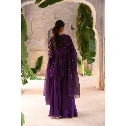 DEEPTHEE Aubergine Peplum (Set of 3)