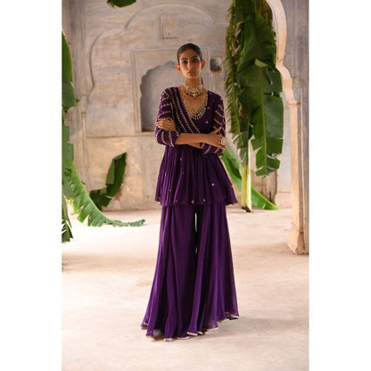 DEEPTHEE Aubergine Peplum (Set of 3)