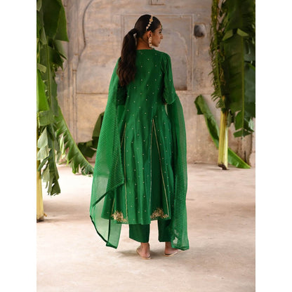 DEEPTHEE Green Kalli Angarkha (Set of 3)