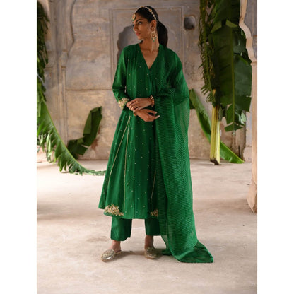 DEEPTHEE Green Kalli Angarkha (Set of 3)