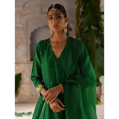 DEEPTHEE Green Kalli Angarkha (Set of 3)