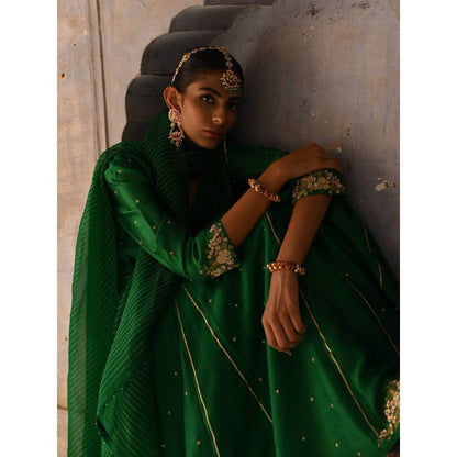 DEEPTHEE Green Kalli Angarkha (Set of 3)