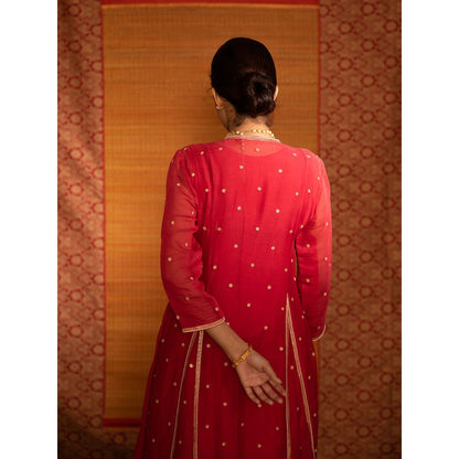 DEEPTHEE Sita Hand Embellished Angarkha Kurta with Pant & Dupatta (Set of 3)