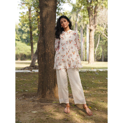 Dhaari by Deepika Handwoven Hand Painted Cotton Silk Top