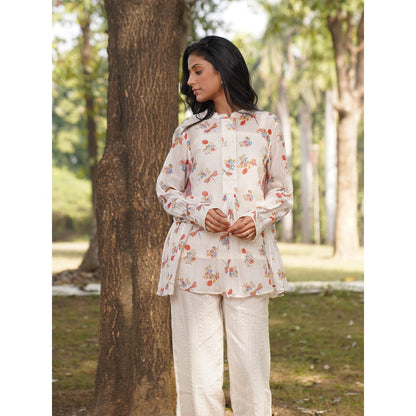 Dhaari by Deepika Handwoven Hand Painted Cotton Silk Top