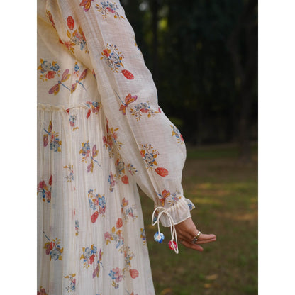 Dhaari by Deepika Handwoven Cotton Silk Maxi Dress