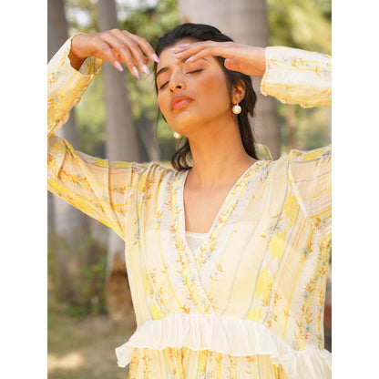 Dhaari by Deepika Handwoven Cotton Silk Hand Painted Dress