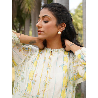 Dhaari by Deepika Handwoven Cotton Silk Hand Painted Dress