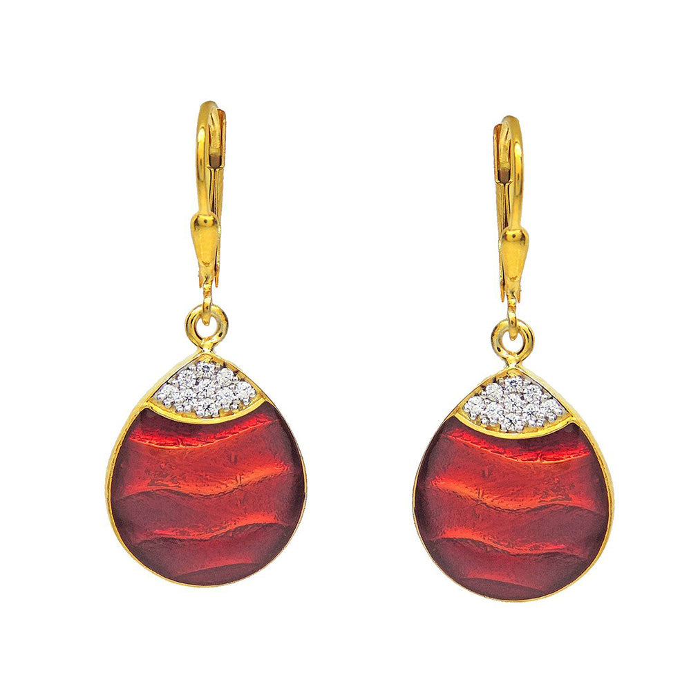Divino Red Elegante Hoop Dangler