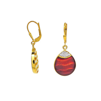 Divino Red Elegante Hoop Dangler