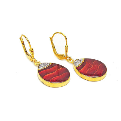 Divino Red Elegante Hoop Dangler