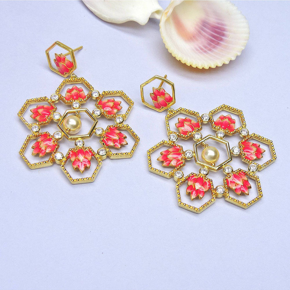 Divino The Honeycomb Lotus Earrings
