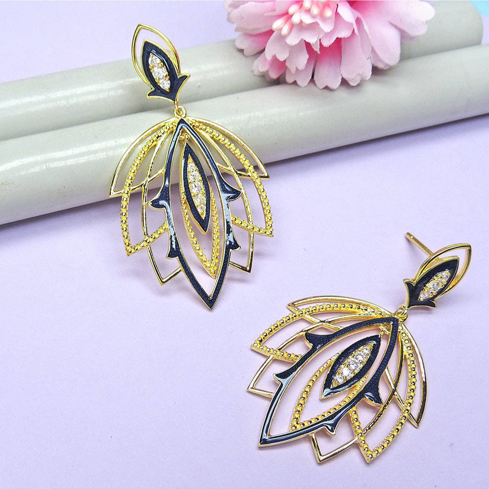 Divino Fiery Blue Fall Earrings