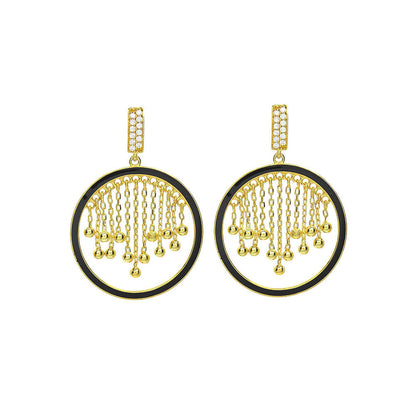 Divino The Eye Riser Gold Dangler Earrings