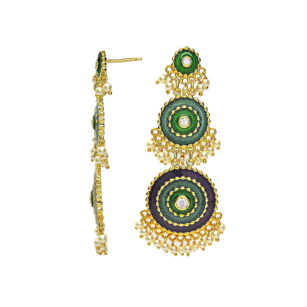 Divino The Bloom Morning Multi-Color Drop Earrings