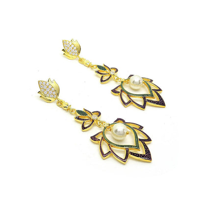 Divino The Lotus Love Danglers