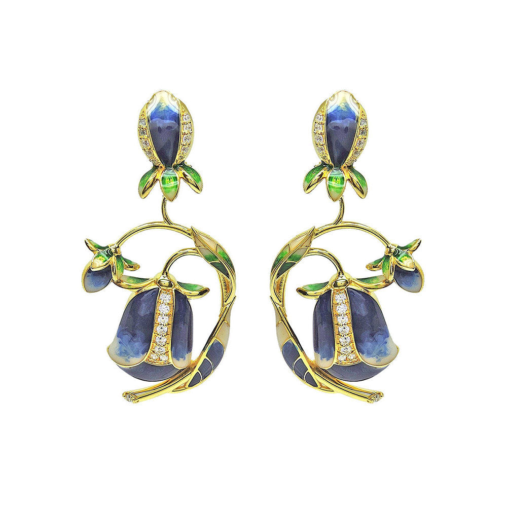 Divino Drop Dead Blue Tulip Earring