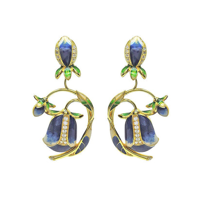 Divino Drop Dead Blue Tulip Earring