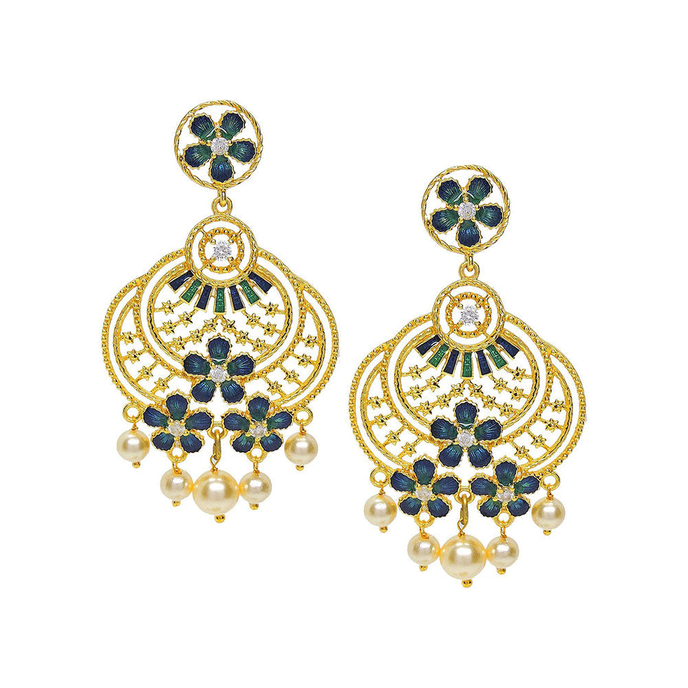 Divino Blue & Green Bella Bliss Danglers