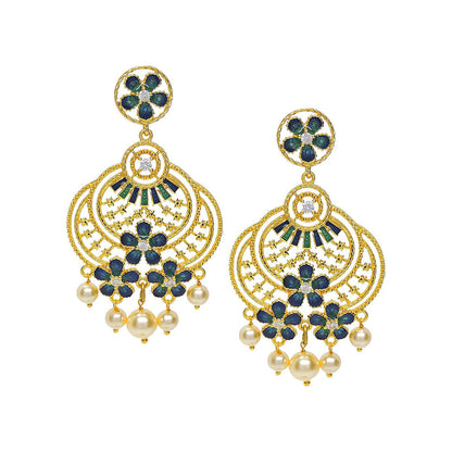 Divino Blue & Green Bella Bliss Danglers