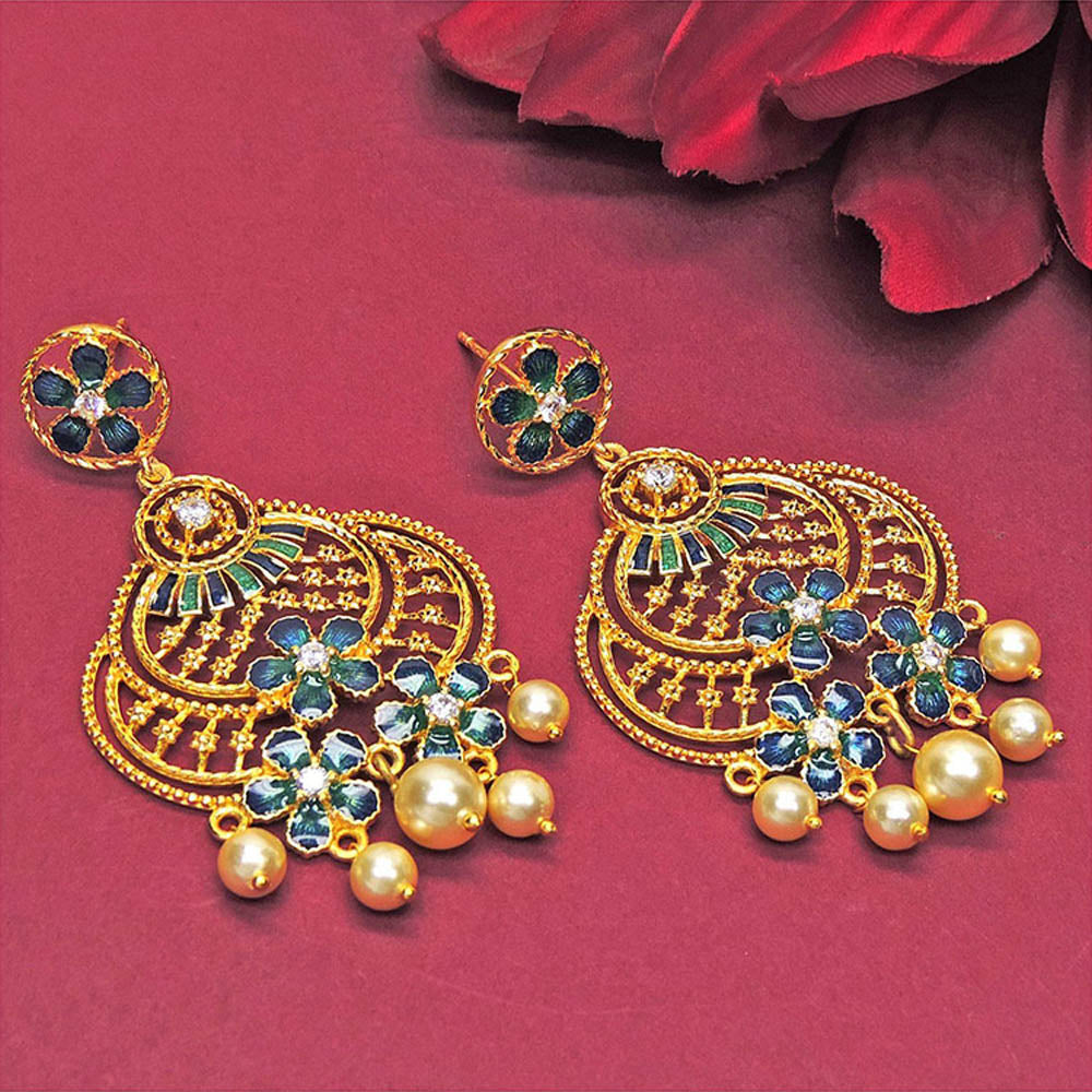 Divino Blue & Green Bella Bliss Danglers