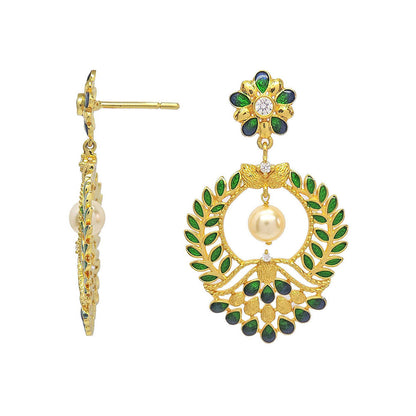 Divino Green & Blue Twilight Danglers