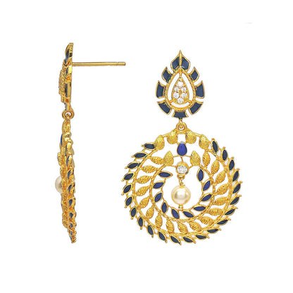 Divino Gold & Blue Punch Danglers