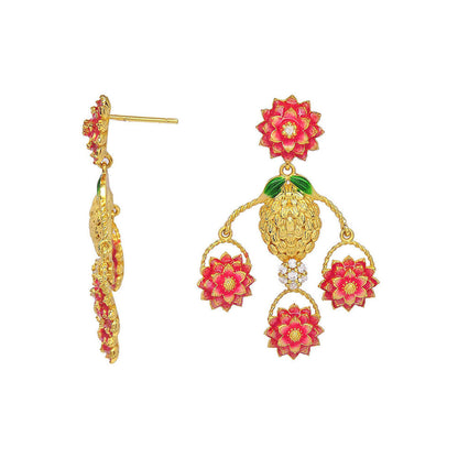 Divino Cotton Carnival Pink Danglers