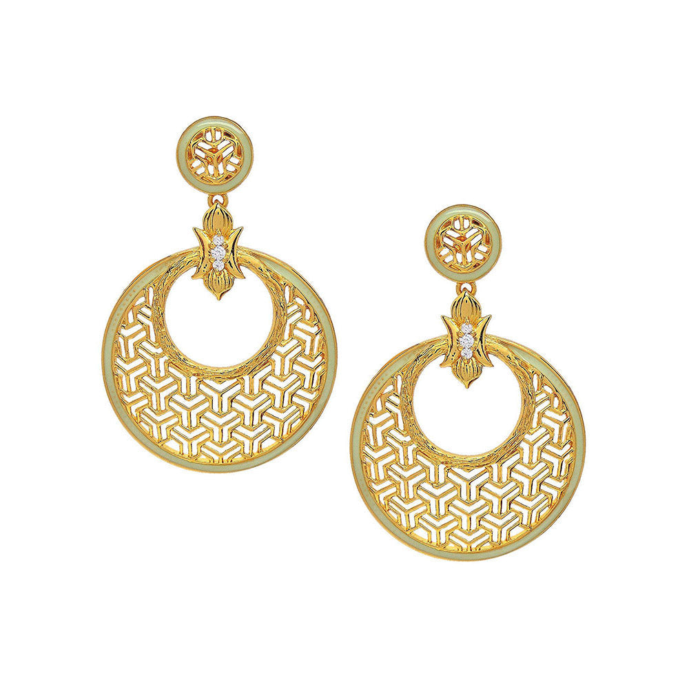 Divino Meadow Silk Green Danglers
