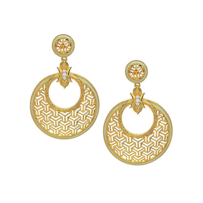 Divino Meadow Silk Green Danglers