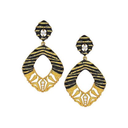 Divino Ebony Splash Dangler Earrings