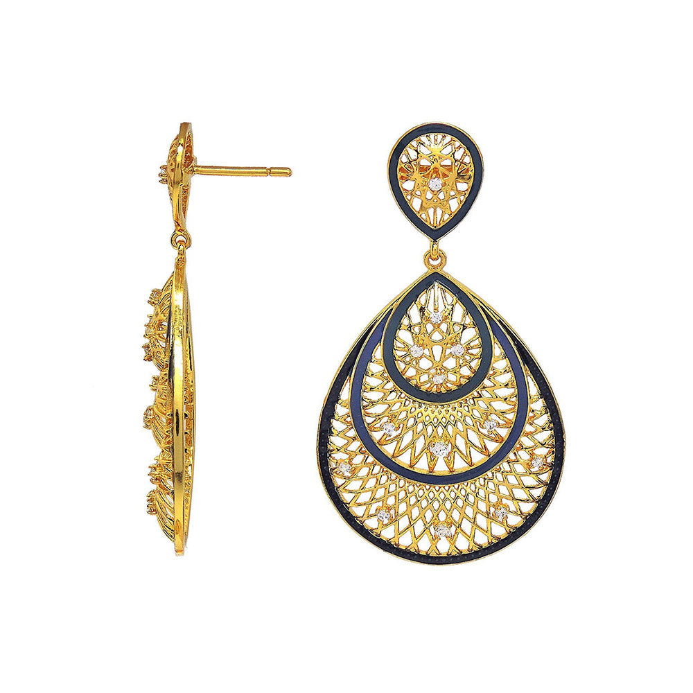 Divino Blue Snow Splash Danglers